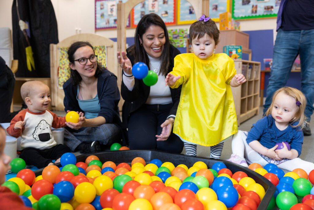 Hill Street Family Resource Centre, Children playing in a coloured ball pool. The Centre is one of the grantees.